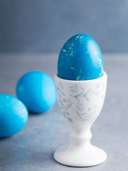 Kék húsvéti tojás — Stock Fotó