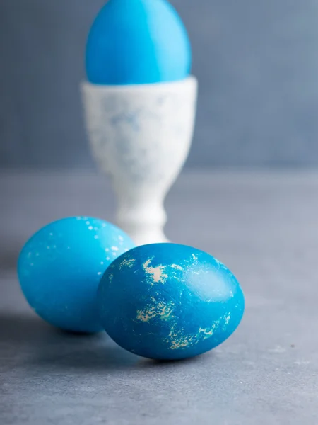 Kék húsvéti tojás — Stock Fotó