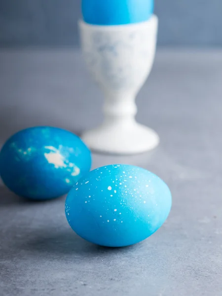 Blue easter eggs — Stock Photo, Image