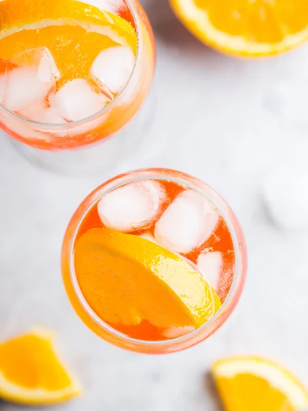 Spritz Aperol 鸡尾酒 — 图库照片