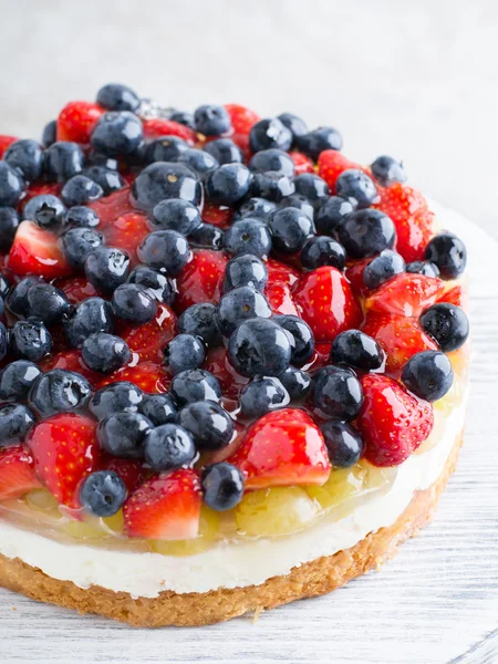 Berry crème taart — Stockfoto