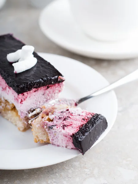 Mousse blueberry cake — Stock Photo, Image