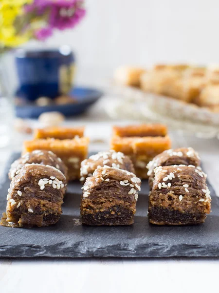 Zoete honing bakhlava — Stockfoto