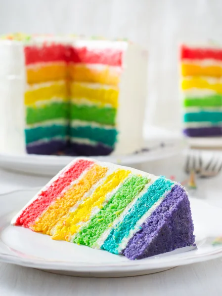 Pastel de arco iris dulce multicolor — Foto de Stock