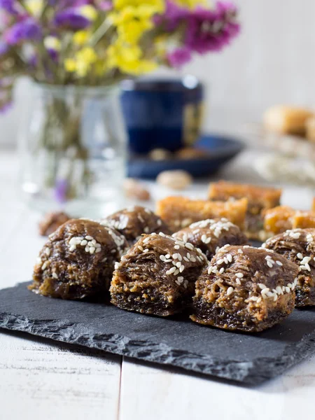 Zoete honing bakhlava — Stockfoto