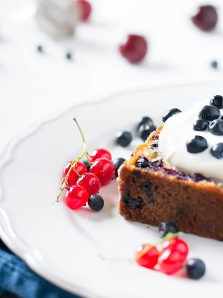ブルーベリーのヨーグルト ケーキ — ストック写真