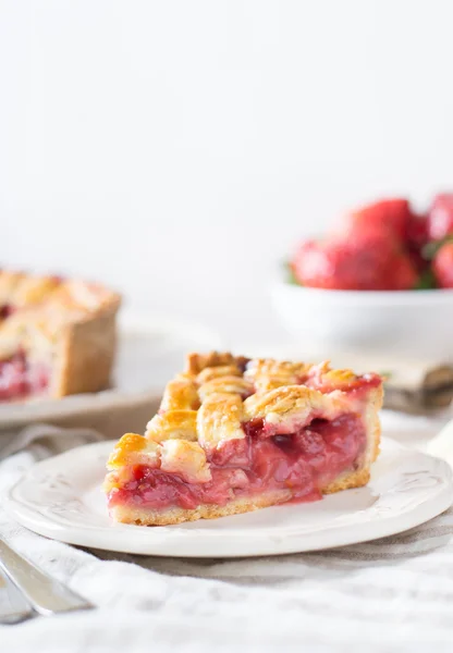 Sweet homemade strawberry pie — Stock Photo, Image