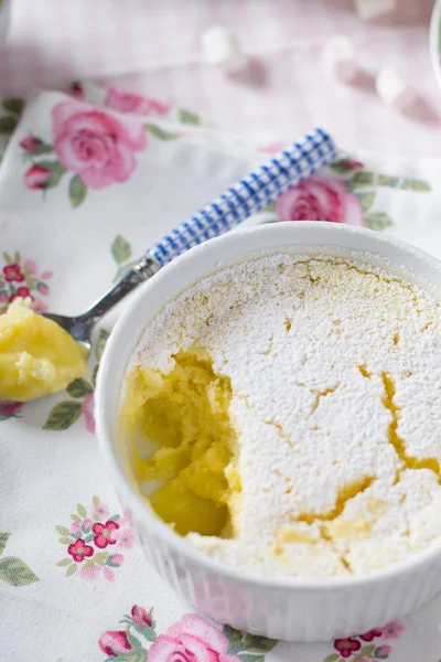 Homemade lemon pudding — Stock Photo, Image