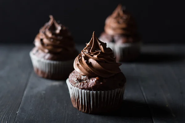 Bolinhos de chocolate caseiros — Fotografia de Stock