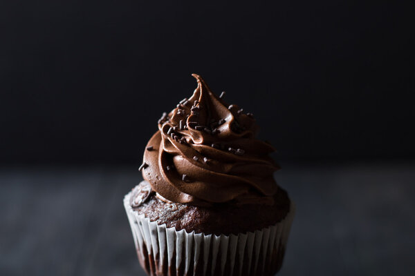 homemade chocolate cupcake