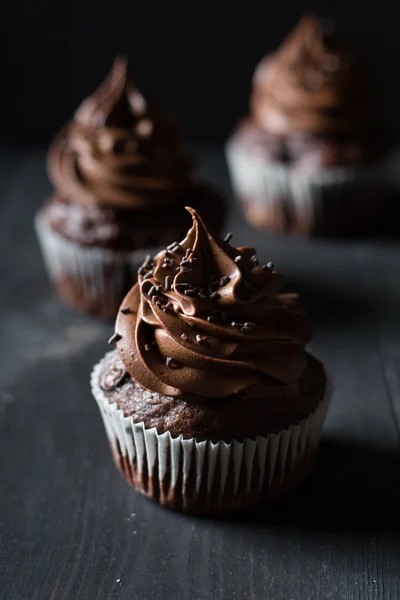 Zelfgemaakte chocolade cupcakes — Stockfoto