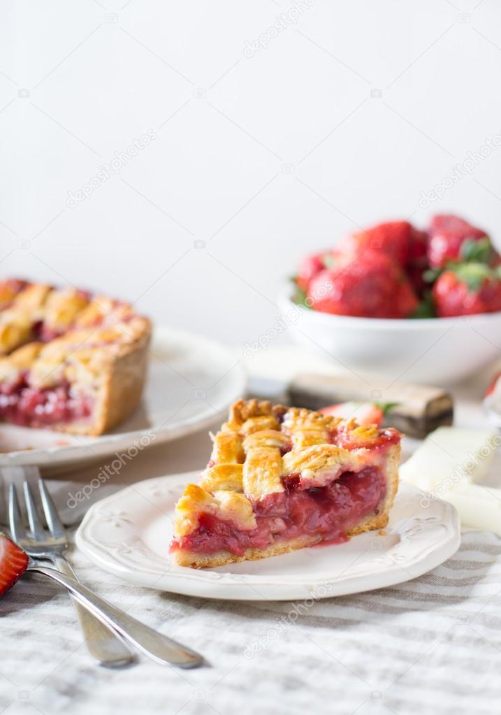 sweet homemade strawberry pie