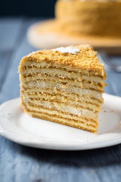 Traditional Russian honey cake — Stock Photo, Image