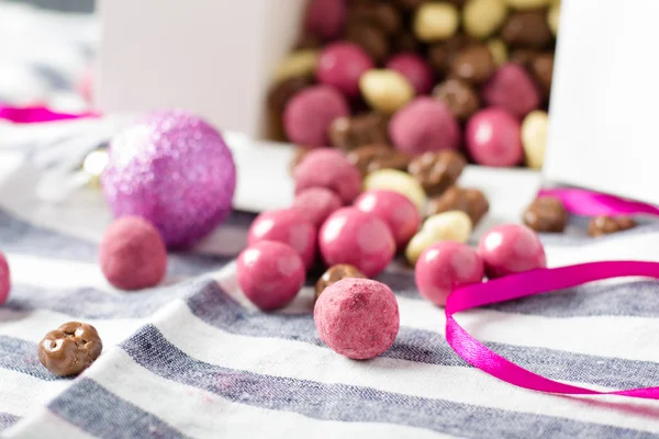 Színes csokoládé cukorka — Stock Fotó