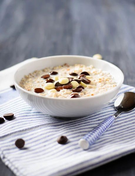 Harina de avena con chips de chocolate — Foto de Stock