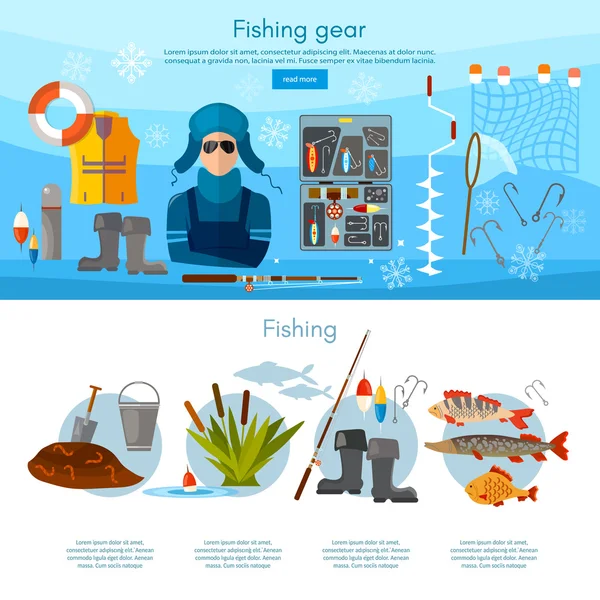 Winter fishing infographics fishing rod — Stock Illustration Winter fishing infographics fishing rod Stock Illustration