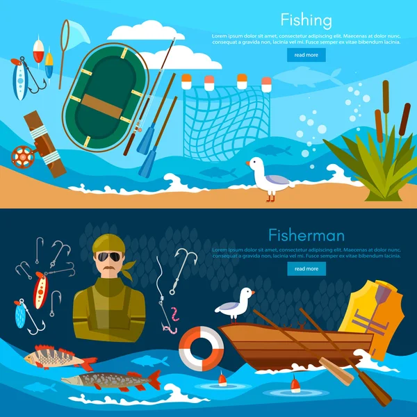 Professional fishing banners fishing concept — Stock Illustration Professional fishing banners fishing concept Royalty Free Stock Vectors