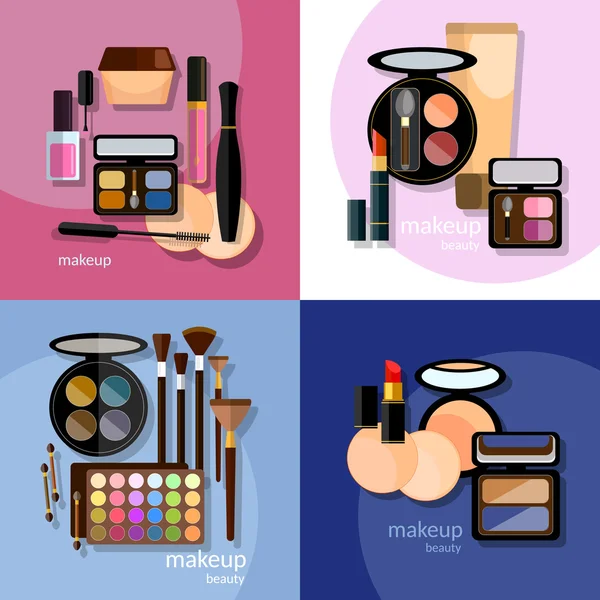 Make-up cosmetic set Stock Vector