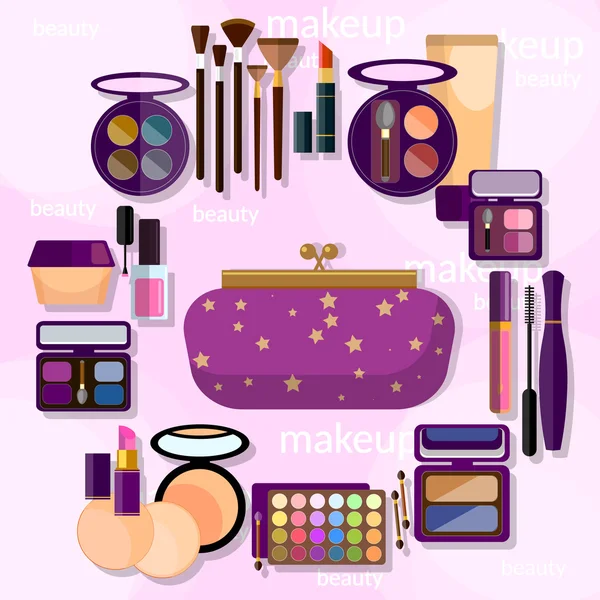 Professional makeup beauty concept Vector Graphics