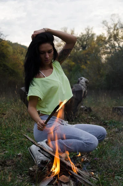 Schwarze Frauen feuern — Stockfoto