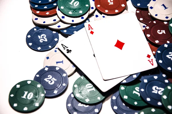 Poker oyun fişi — Stok fotoğraf