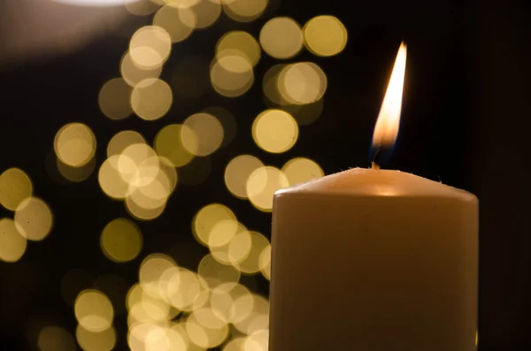 Nuovo anno candela luce — Foto Stock