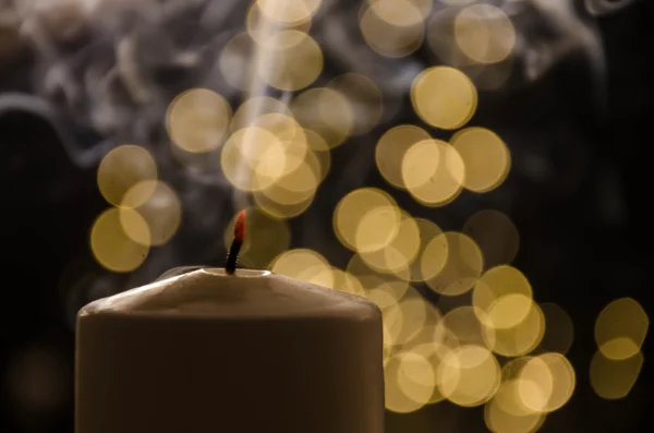 Boże Narodzenie światło świeca — Zdjęcie stockowe