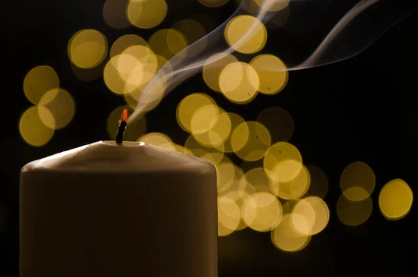 Luce della candela di Natale — Foto Stock