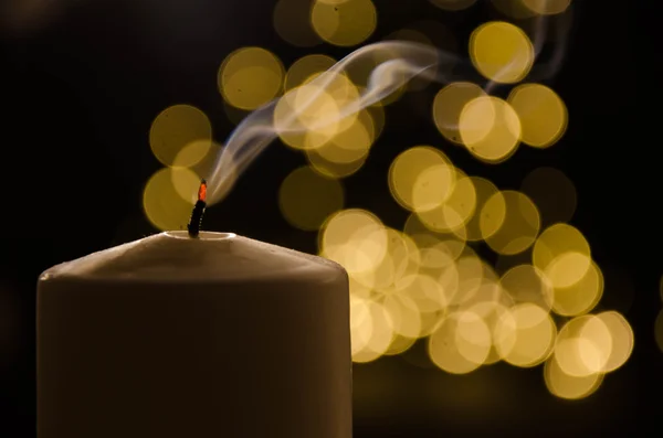 Luz de vela de Navidad — Foto de Stock