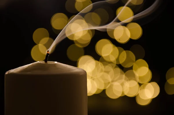 Vela luz navidad — Foto de Stock