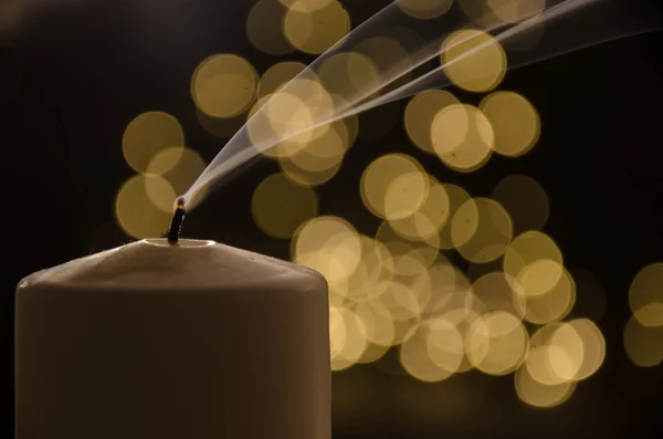 A lume di candela Natale — Foto Stock