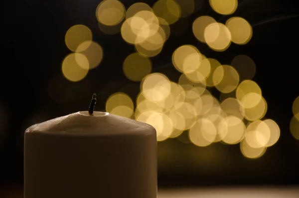 A lume di candela Natale — Foto Stock