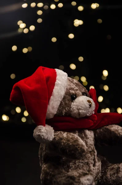 Christmas teddy game toy light — Stock Photo, Image