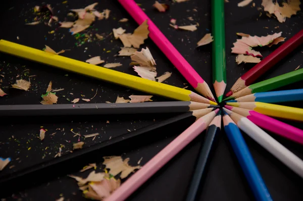 Lápiz escribir fondos enanos de color — Foto de Stock