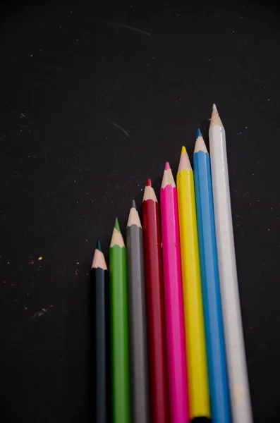 Lápiz escribir fondos enanos de color — Foto de Stock