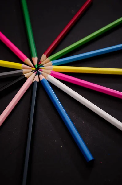 Lápiz de color de la escuela — Foto de Stock