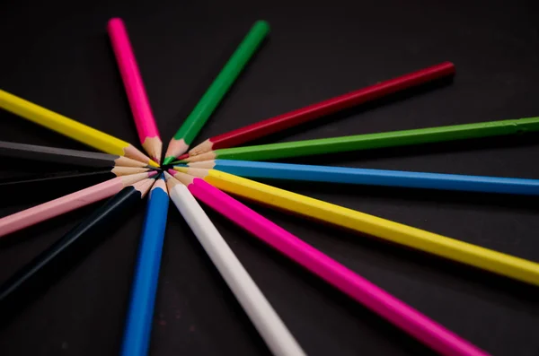 Escuela de color lápiz — Foto de Stock