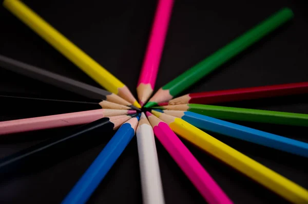 Escuela de color lápiz — Foto de Stock