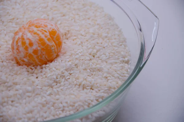 Ris mandarin skål — Stockfoto
