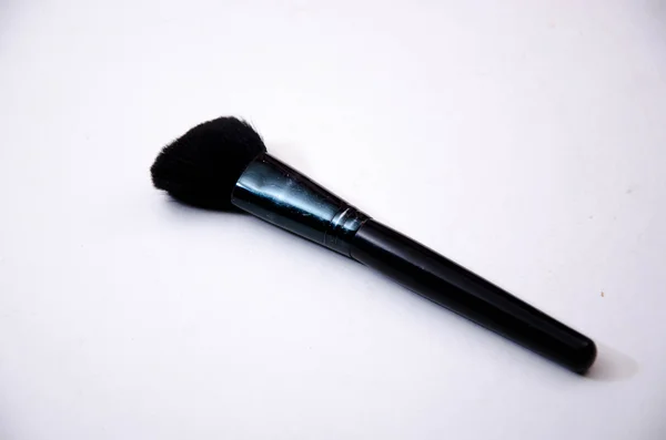 Various makeup brushes isolated over white — Stock Photo, Image