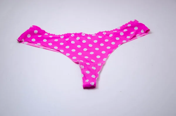 Elegant pink panties isolated on white — Stock Photo, Image
