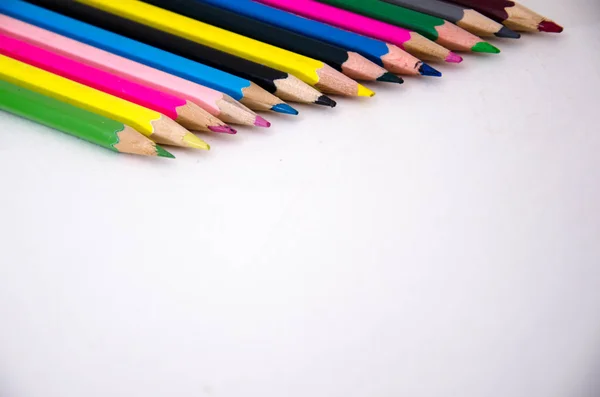 Fondo abstracto de lápices de color — Foto de Stock