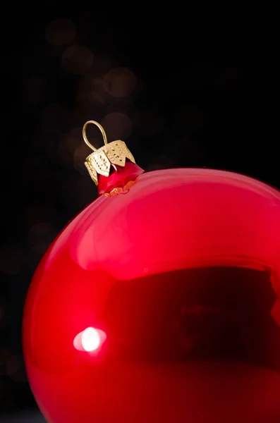 Rode kerstballen decoratie — Stockfoto