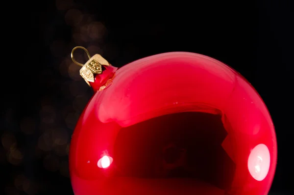 Röd jul dekoration bollar — Stockfoto
