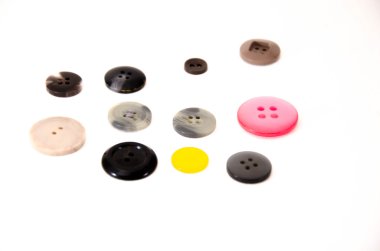 Dekoratif renkli Vintage dikiş veya karalama defteri düğmeleri