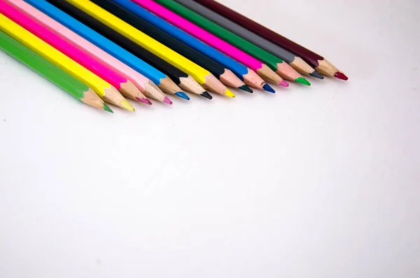 Lápices de colores para uso escolar o profesional — Foto de Stock