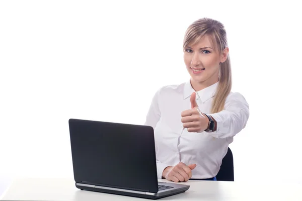 Business woman on a white background Stock Photo