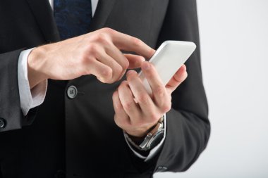 cep telefonu ile arama iş adamı.