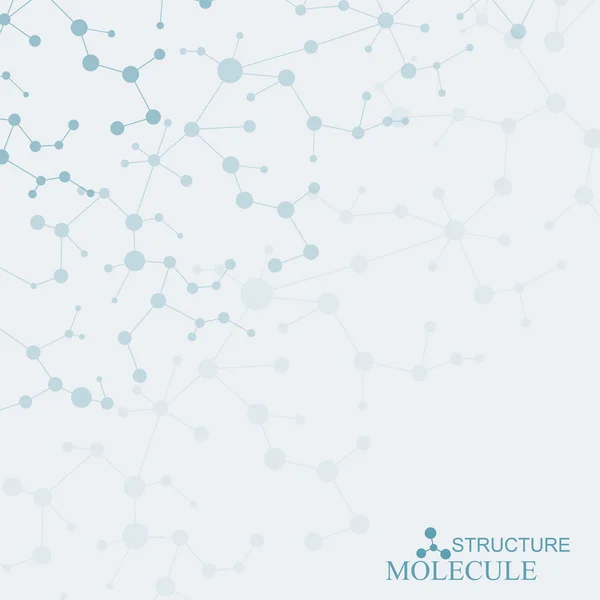 Struktura molekuła i komunikacja Dna, atom, neurony. Koncepcja naukowa dla twojego projektu. Połączone linie kropkami. Medycyna, technologia, chemia, wiedza naukowa. Ilustracja wektora — Wektor stockowy