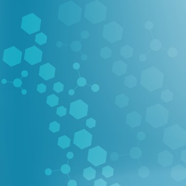 Yapı molekülü ve iletişim DNA, atom, nöronlar. Tasarımın için bilim konsepti. Noktalarla birleştirilmiş çizgiler. Tıp, teknoloji, kimya, bilim geçmişi. Vektör illüstrasyonu.